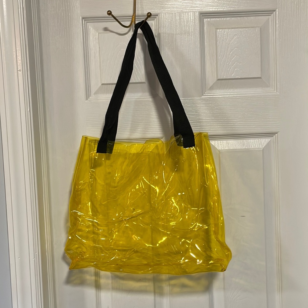 Yellow see thru tote